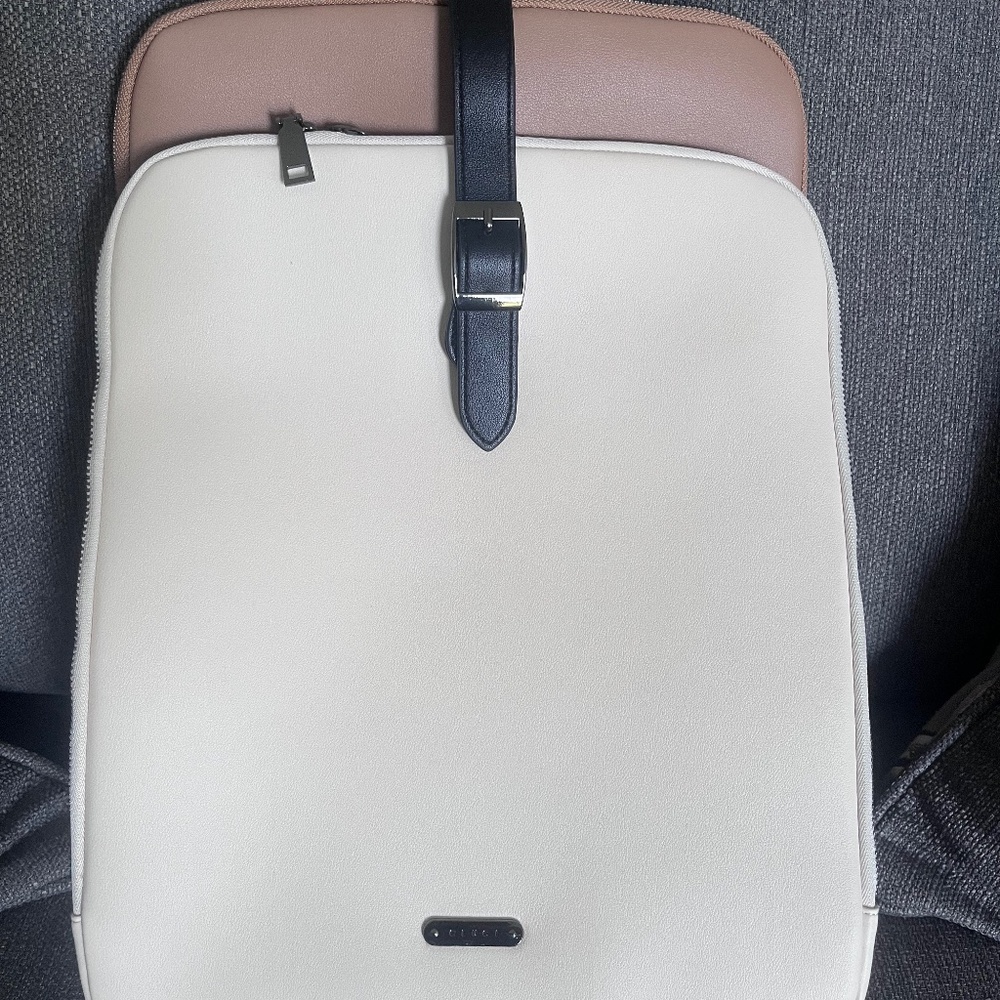 Cluci Leather Laptop Backpack and Purse